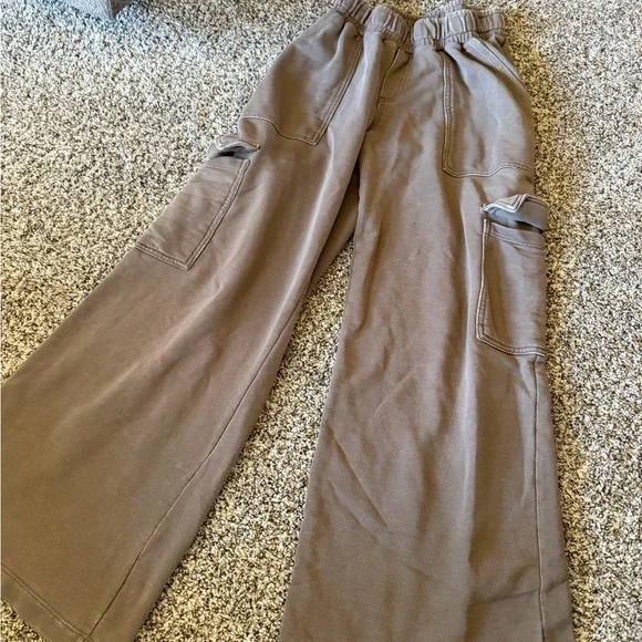 wild fable Brown Wide-Leg Cargo Track Pants - Picture 2 of 6